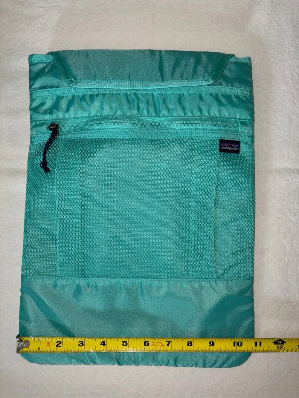 Patagonia Refugio Padded Laptop Sleeve for Backpack Mesh Pocket Teal 15” x 11”